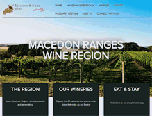 Tablet Screenshot of macedonrangeswine.com.au